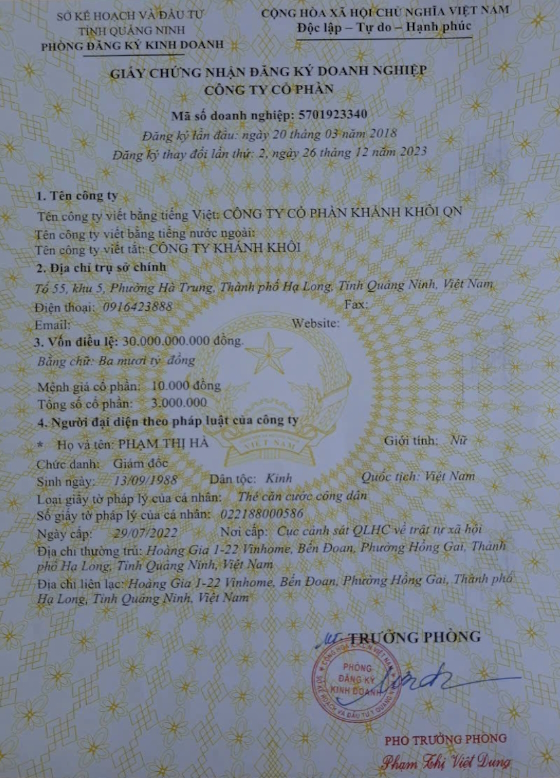 Giấy phép kinh doanh
